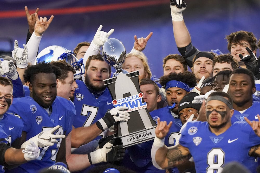 Buffalo trophy celebration